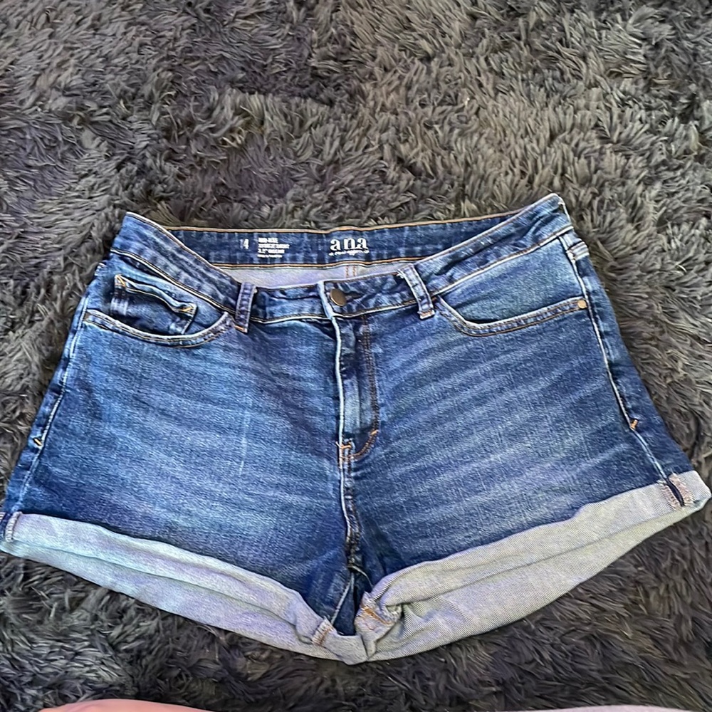 Size 14 dark blue Jean shorts